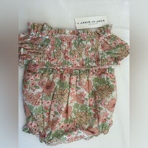 Janie and Jack Floral Print Baby girl romper (0-3M)